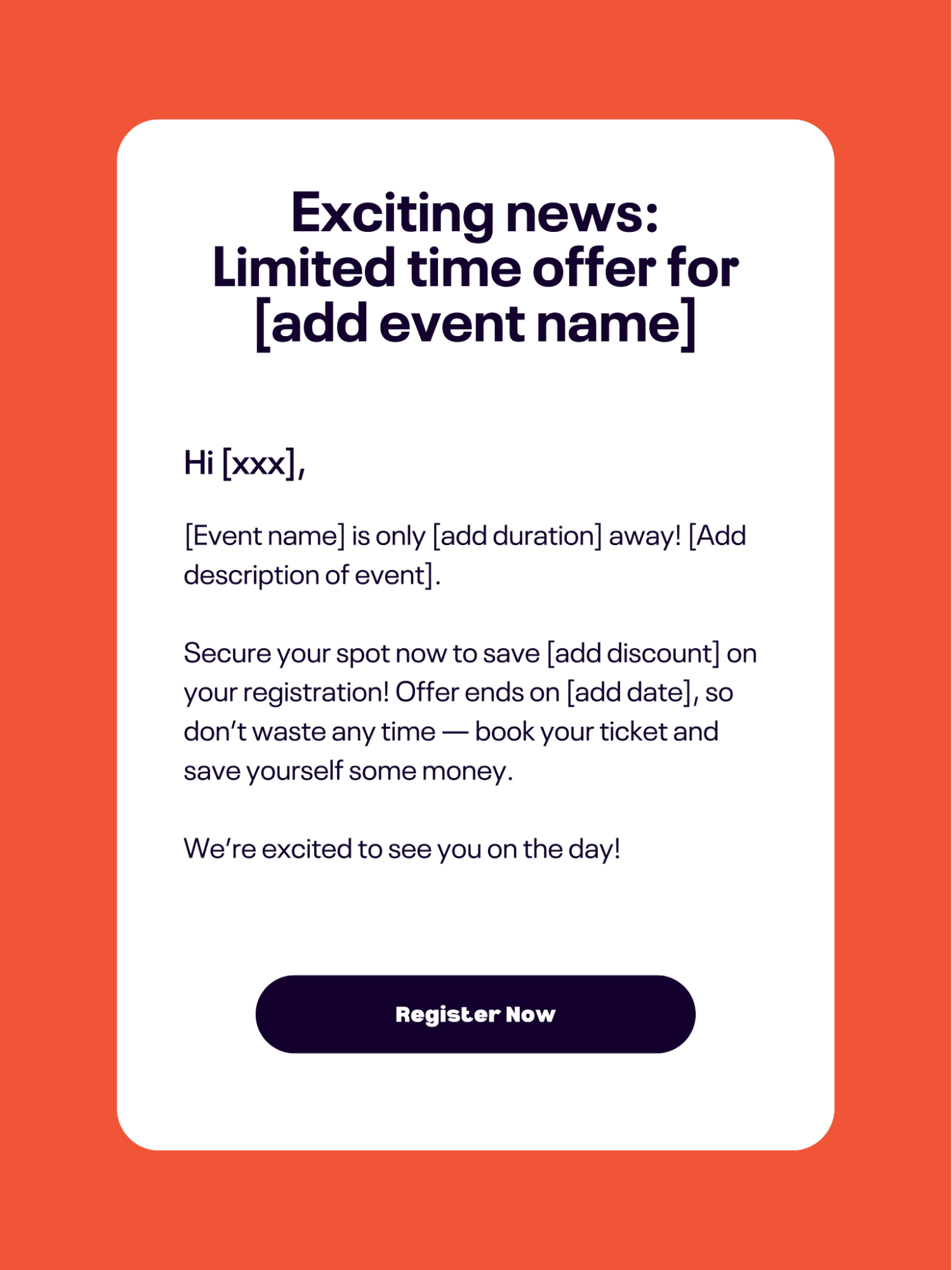 Event Invitation Email Examples And Templates To Boost Sales