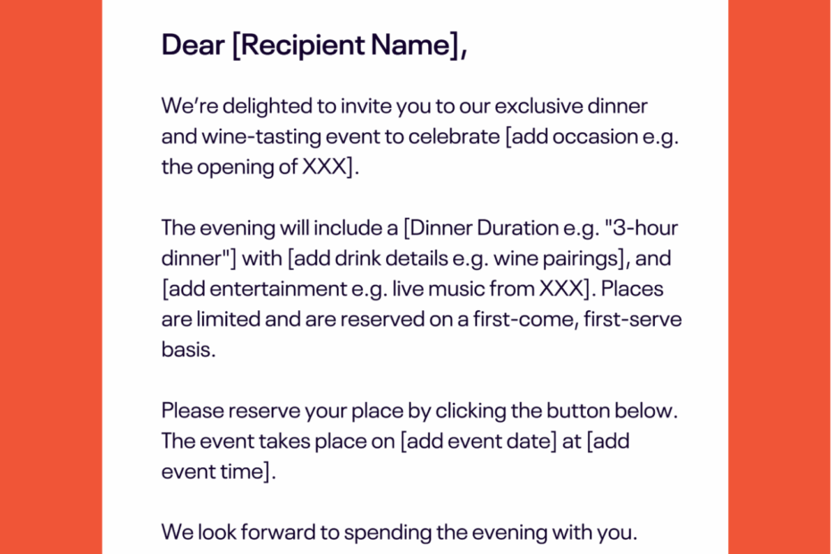Event Invitation Email Examples And Templates To Boost Sales