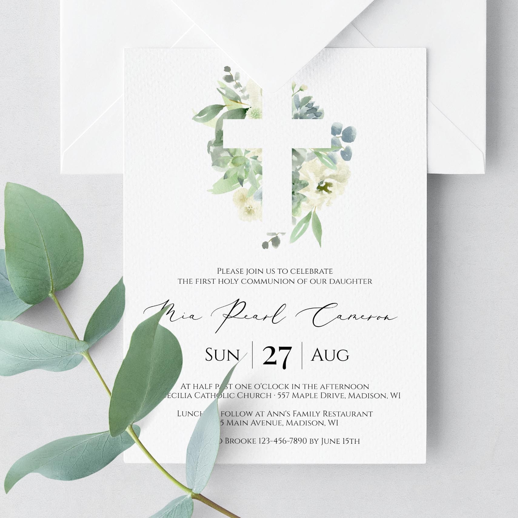 First Communion Invitation Template Boy Instant Download Printable First Holy Communion Invitation Girl Editable Invitation Templett C15 Etsy