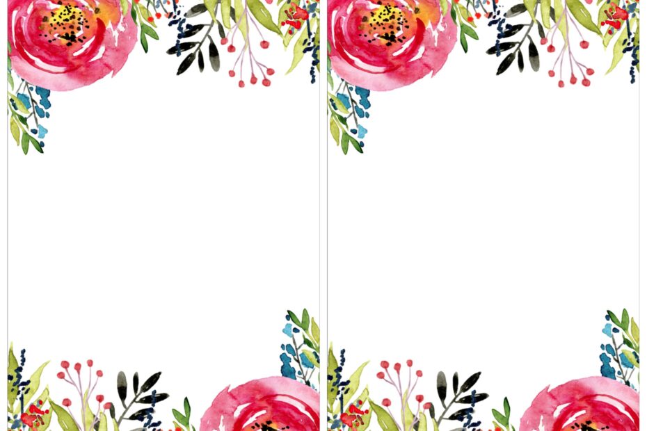 Floral Invitation Template free Printable Paper Trail Design