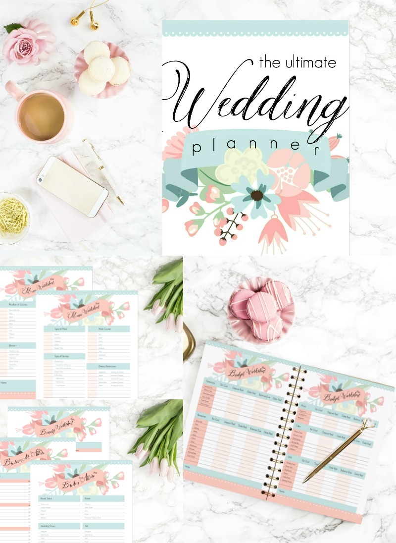 Floral Wedding Binder 75 Page Floral Wedding Binder