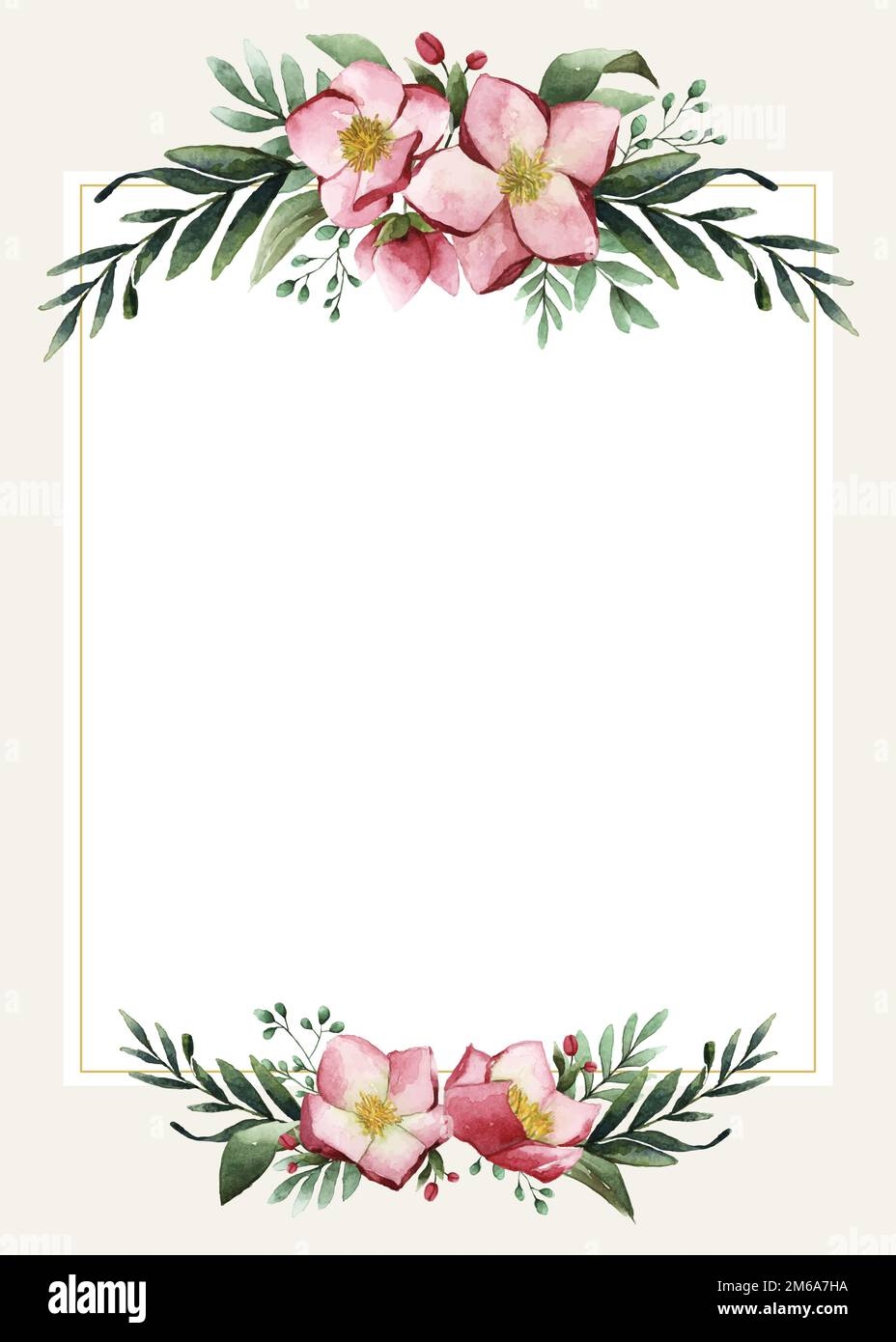 Flowers Invitation Card Template Vector Stock Vector Image U0026 Art 