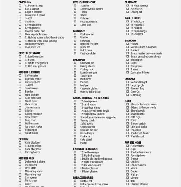 FREE 18 Wedding Registry Checklists In PDF Google Docs Pages MS Word