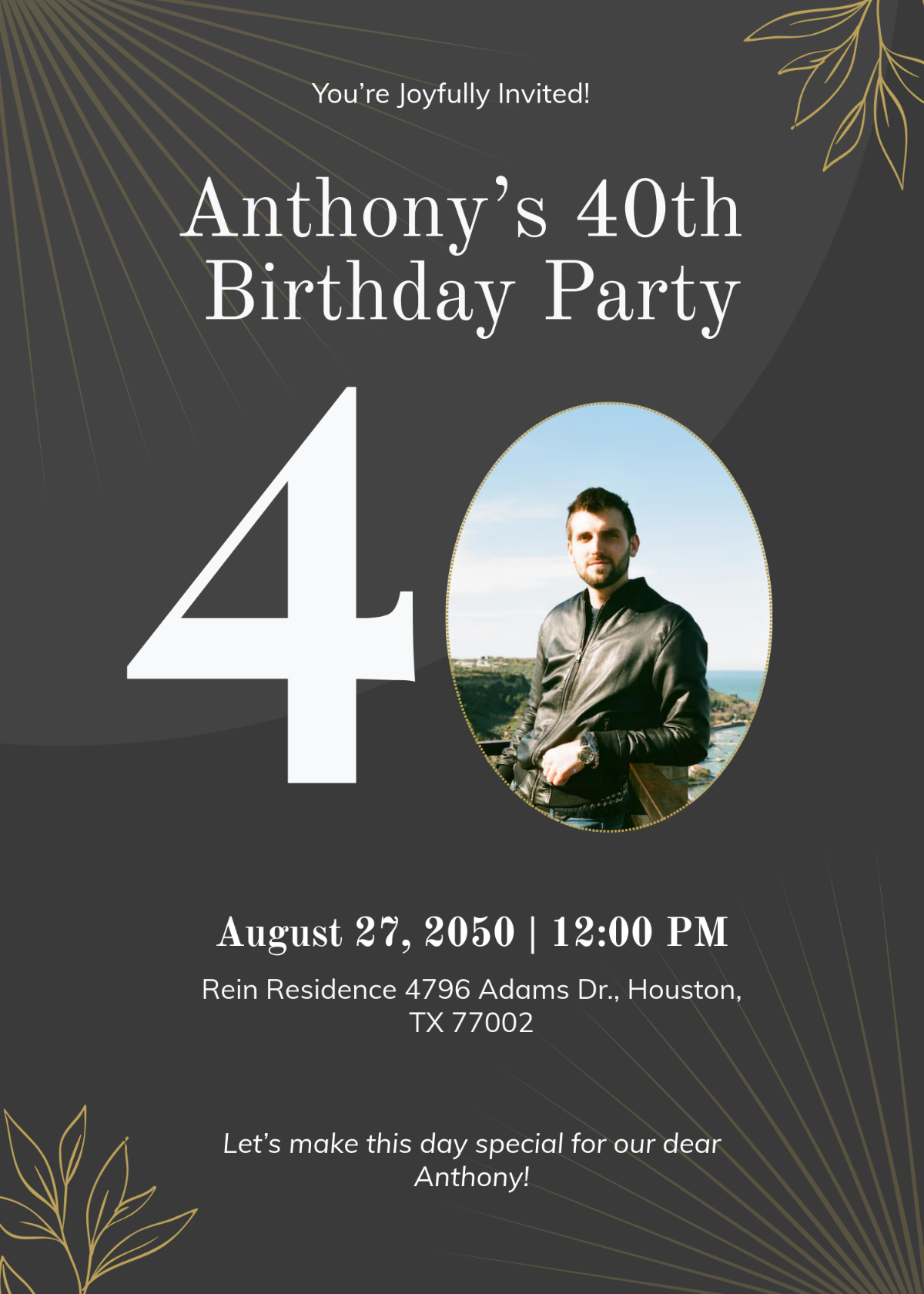 Free 40Th Birthday Invitation Templates Editable And Printable