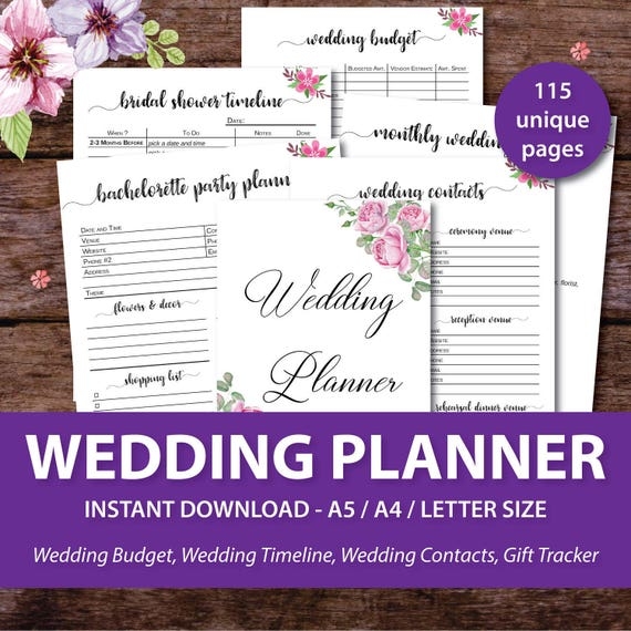 Free 42 Page Printable Wedding Binder