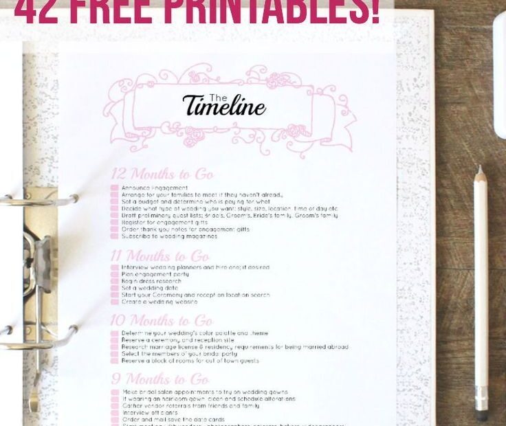 Free 42 Page Printable Wedding Binder