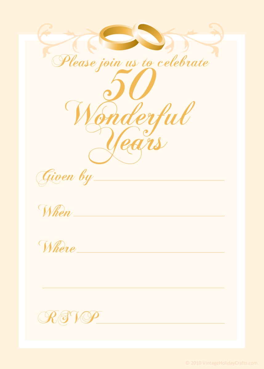Free 50th Wedding Anniversary Invitations Templates HubPages
