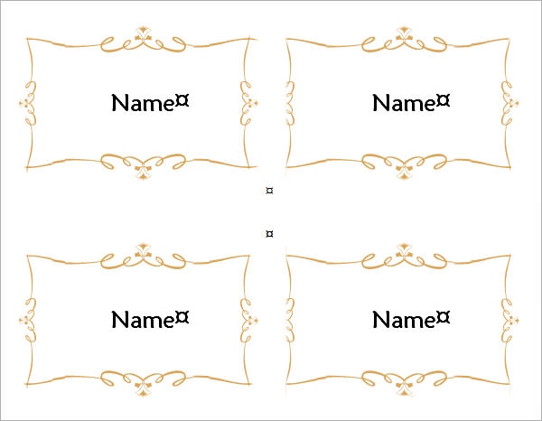 FREE 7 Place Card Templates In MS Word PDF