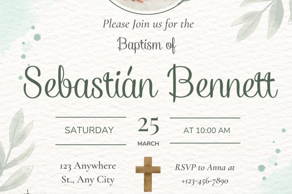 Free And Customizable Christening Templates Canva