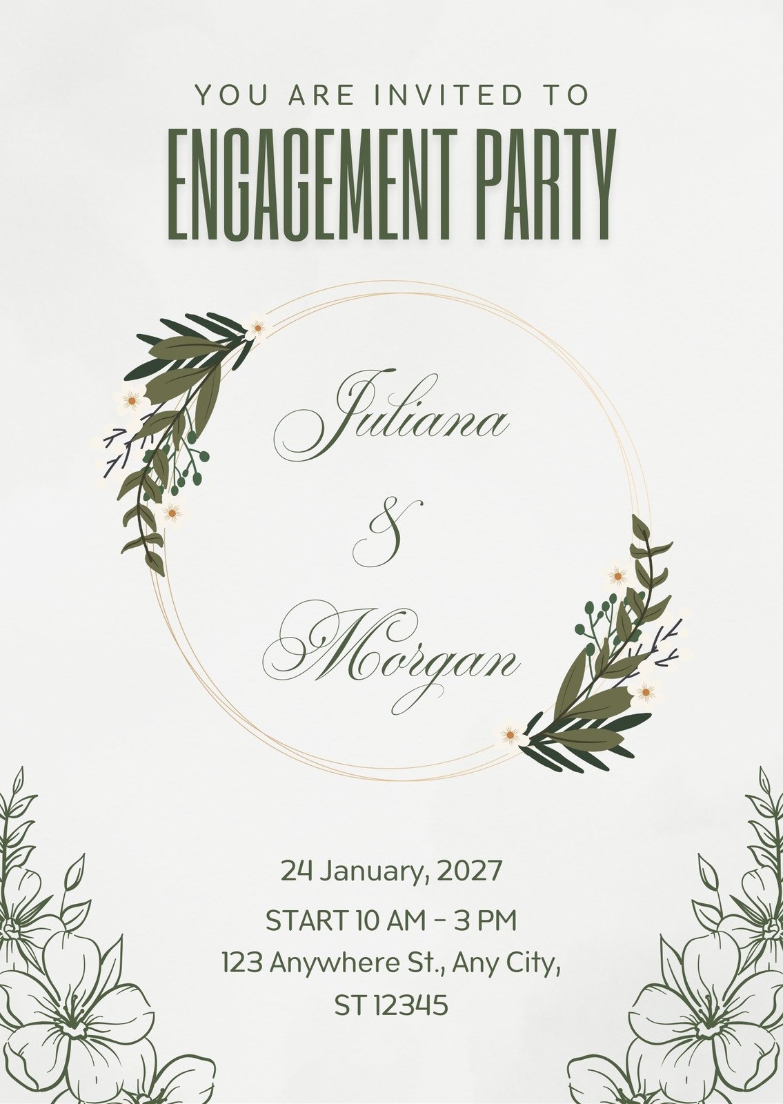 Free And Customizable Engagement Party Templates Canva