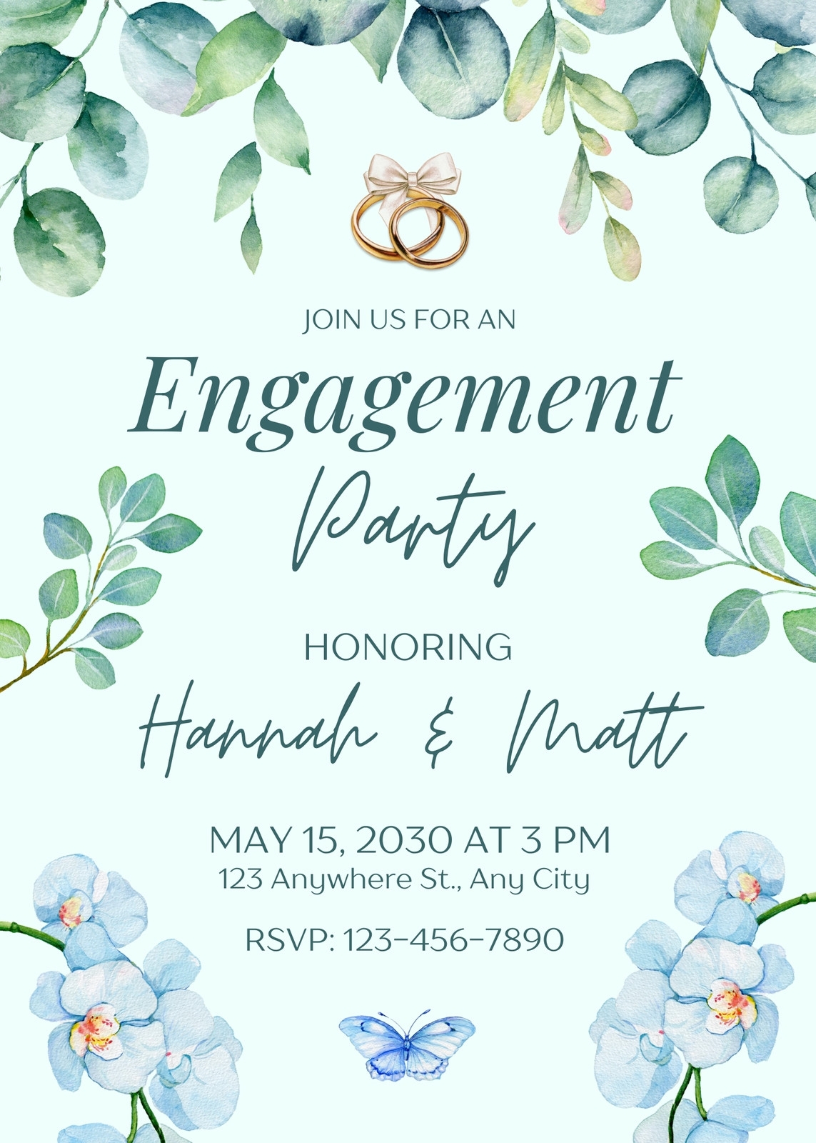 Free And Customizable Engagement Party Templates Canva