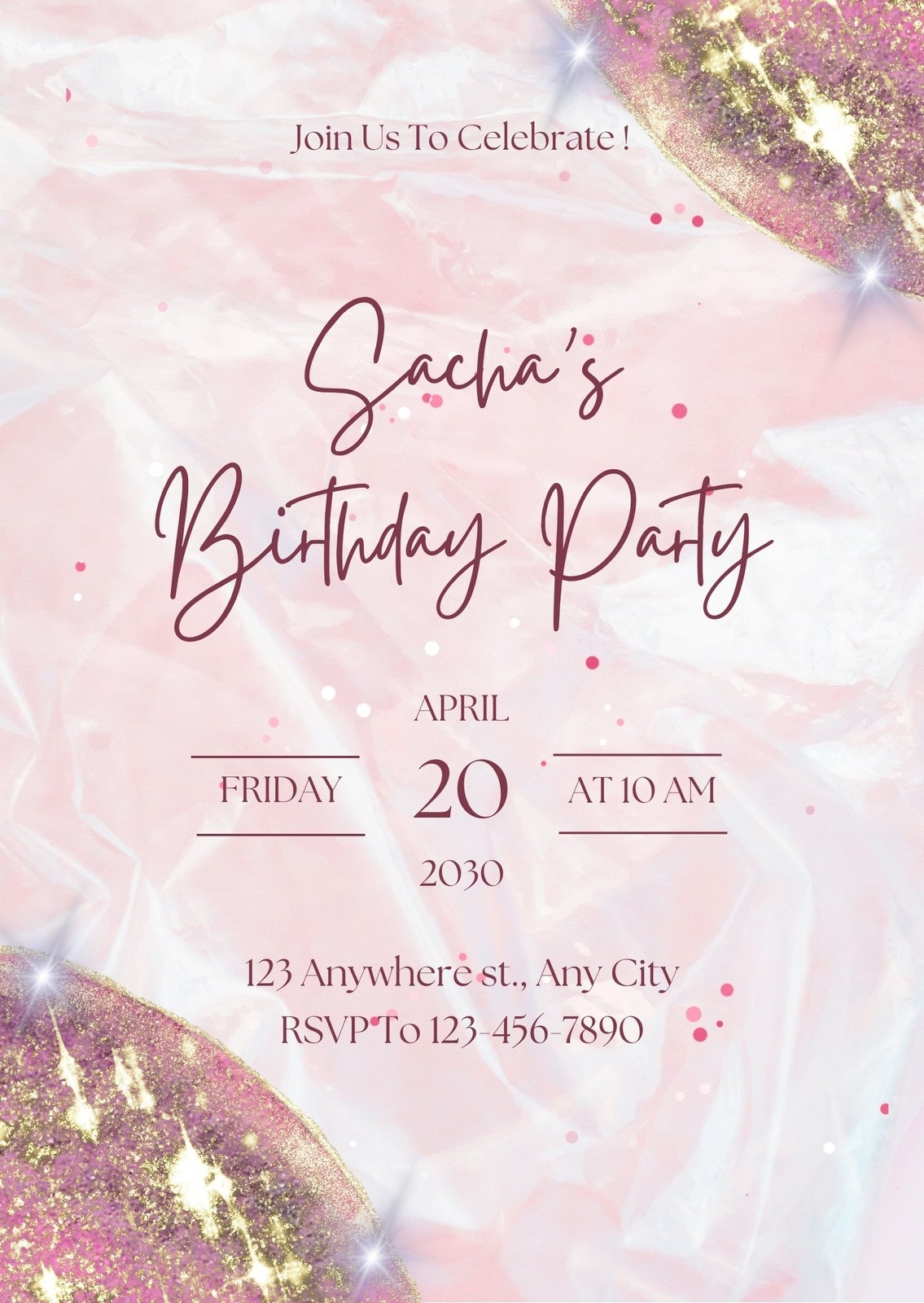 Free And Customizable Pink Party Templates Canva