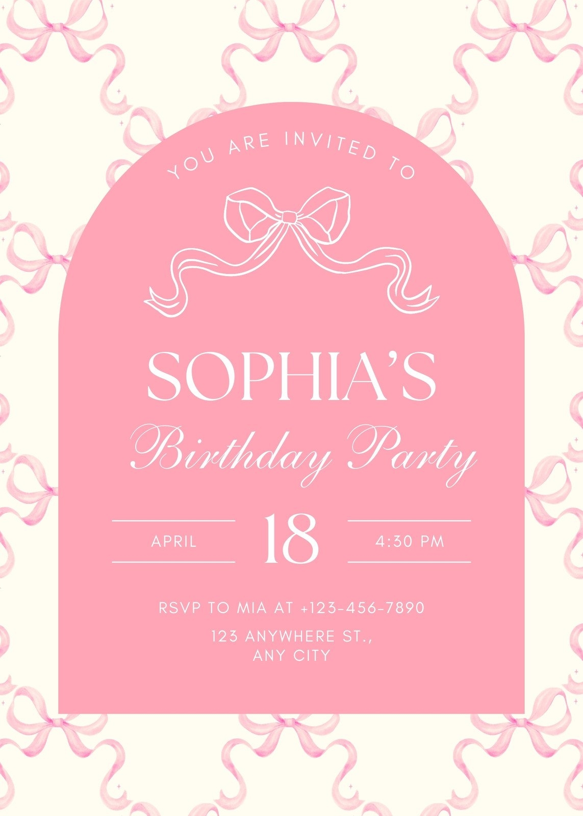 Free And Customizable Pink Party Templates Canva