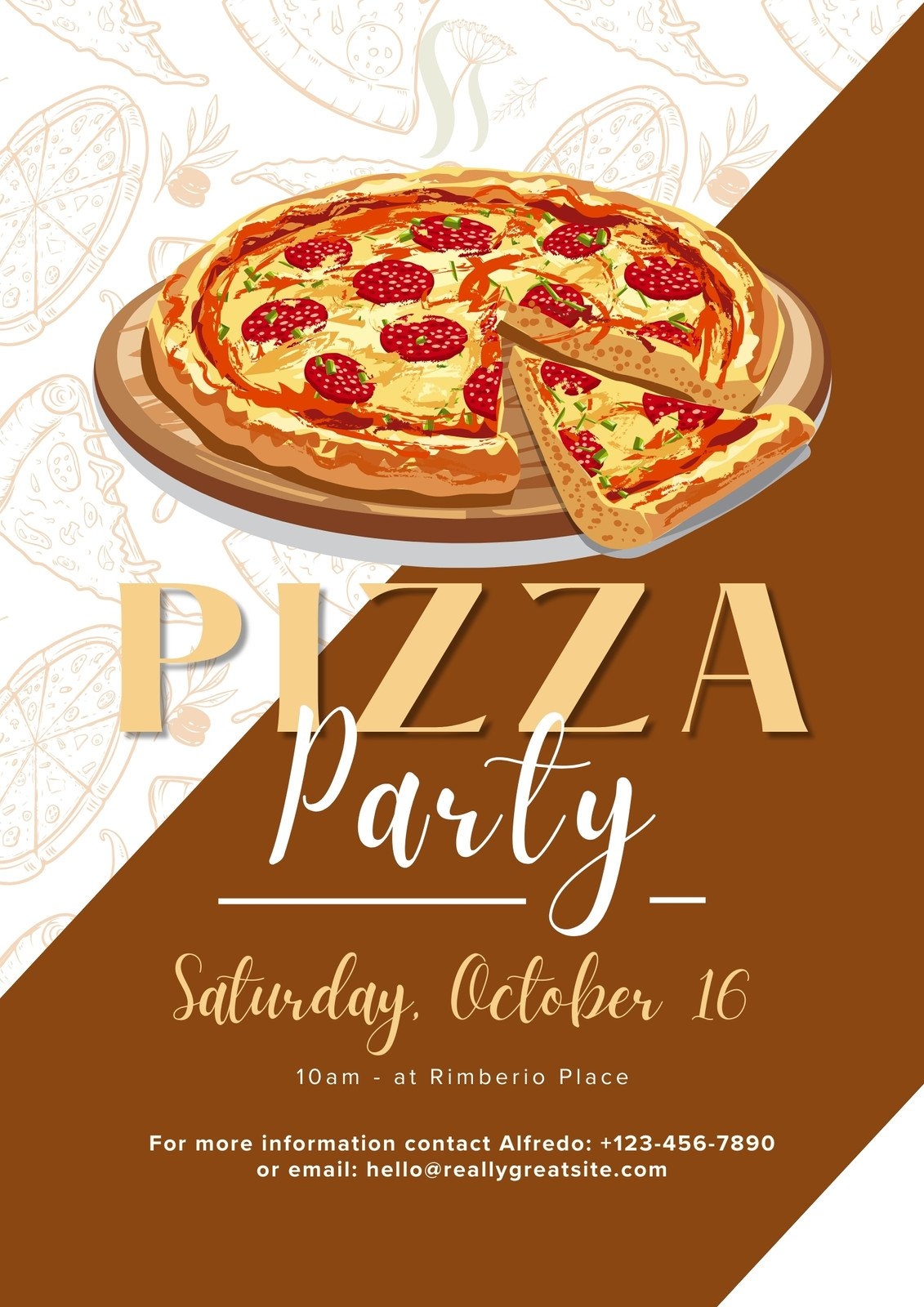 Free And Customizable Pizza Party Templates Canva