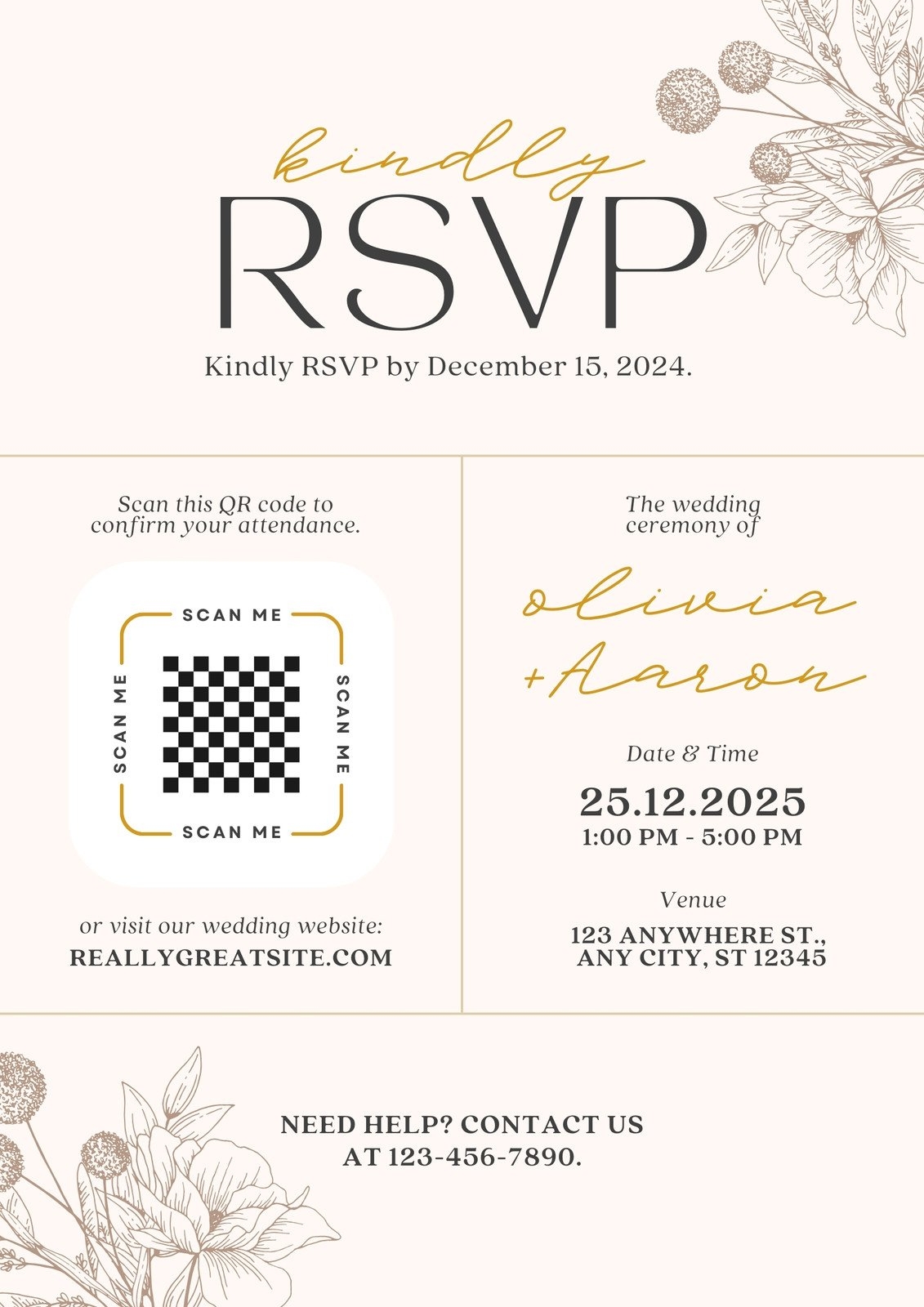 Free And Customizable RSVP Templates Canva