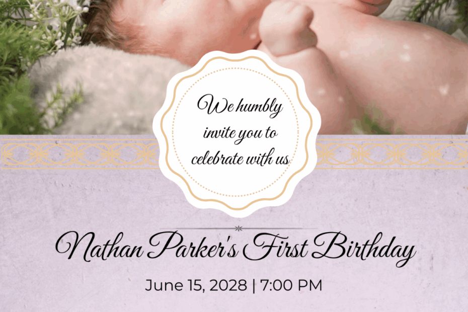 Free Baby Girl 1st Birthday Invitation Template To Edit Online