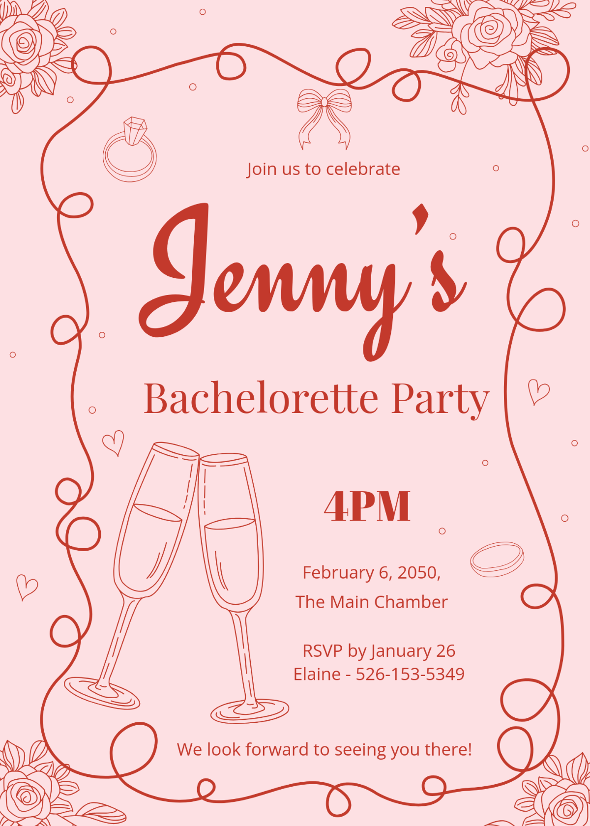 Free Bachelorette Invitation Templates Editable And Printable