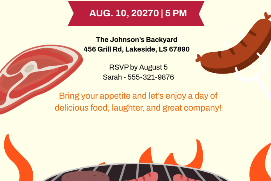 Free Bbq Invitation Templates Editable And Printable
