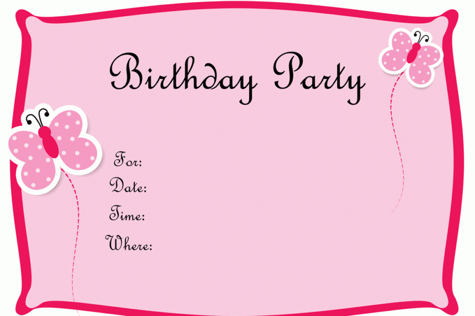 Free Birthday Invitations To Print