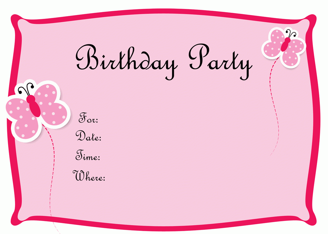 Free Birthday Invitations To Print Download Hundreds FREE Worksheets Library