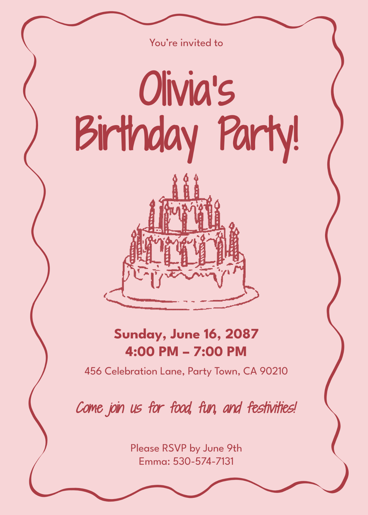 Free Birthday Party Invitation Template To Edit Online