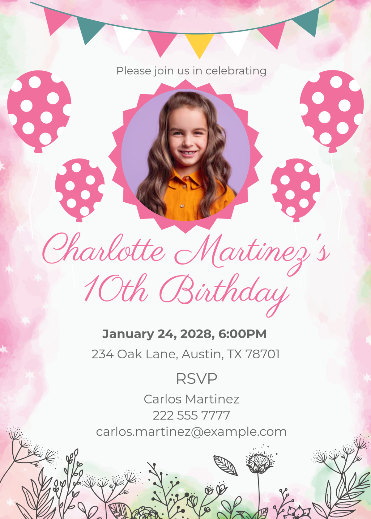 Free Birthday Party Invitation Templates Editable And Printable
