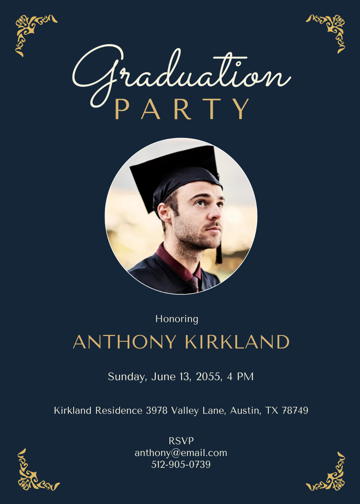 Free Blank Graduation Invitation Template To Edit Online
