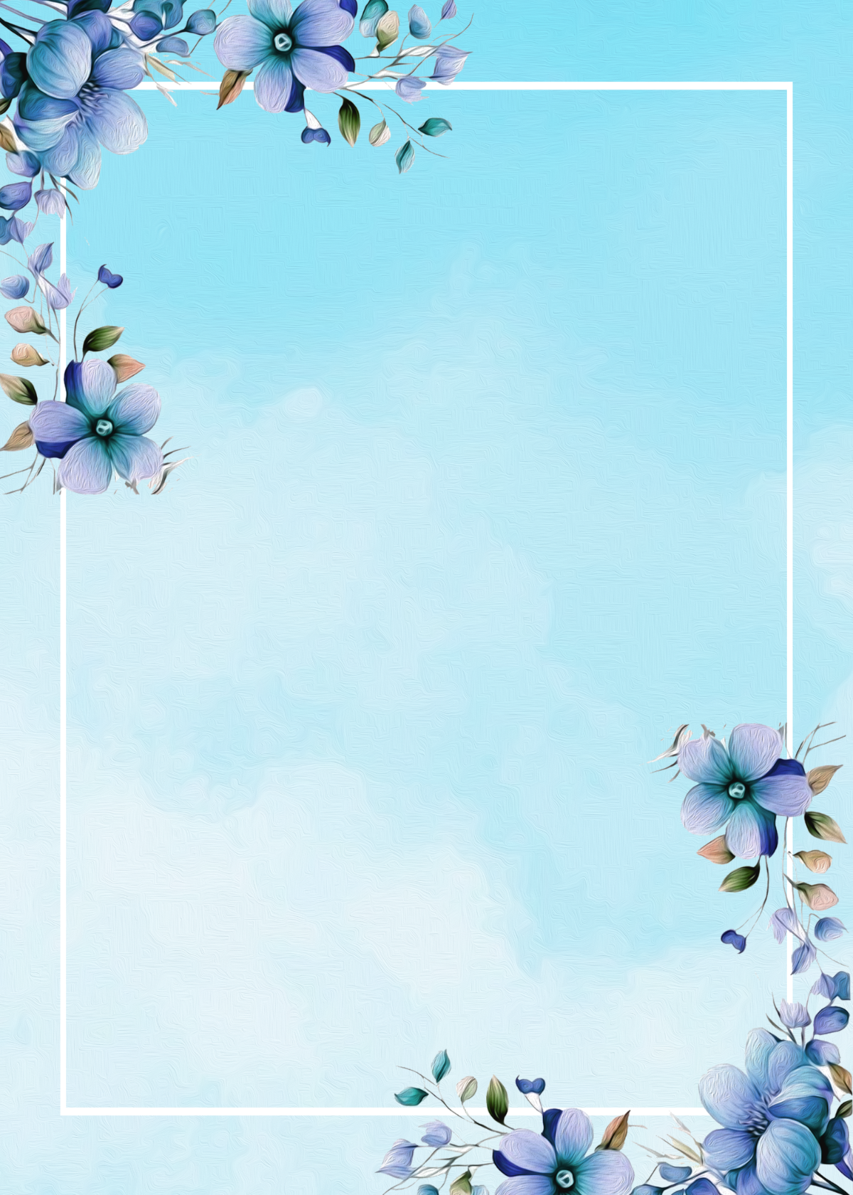 Free Blank Pastel Blue Invitation Template To Edit Online