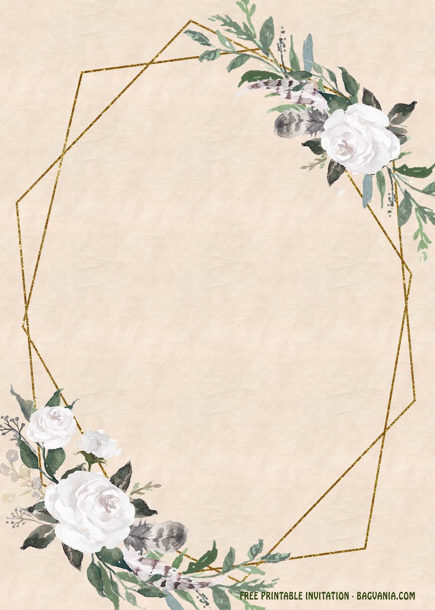 Free Blank Wedding Invitation Templates Printables