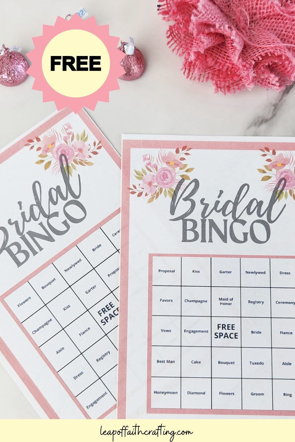 FREE Bridal Shower Bingo Cards Printable 30 Floral Cards 