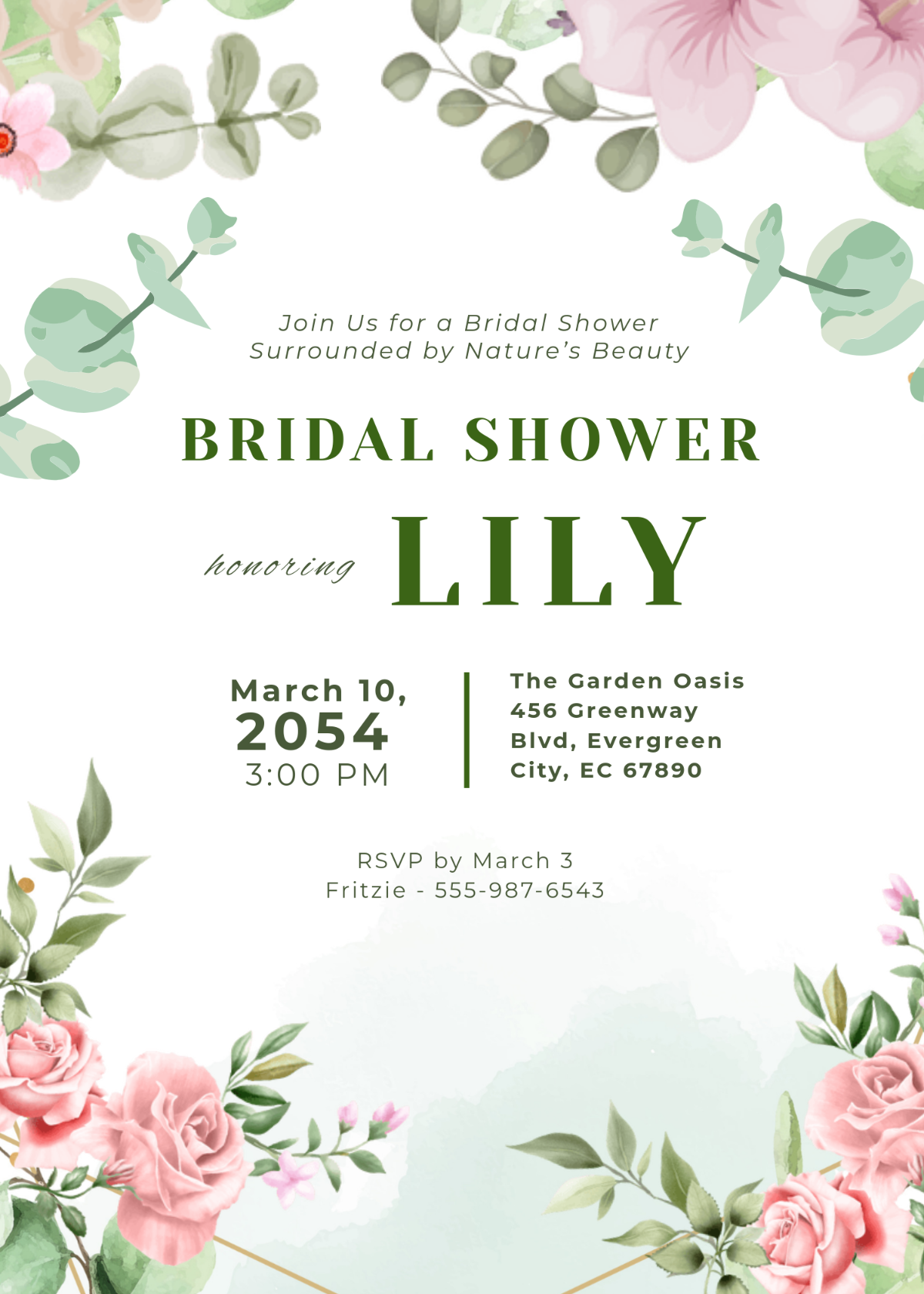 Free Bridal Shower Invitation Templates Editable And Printable