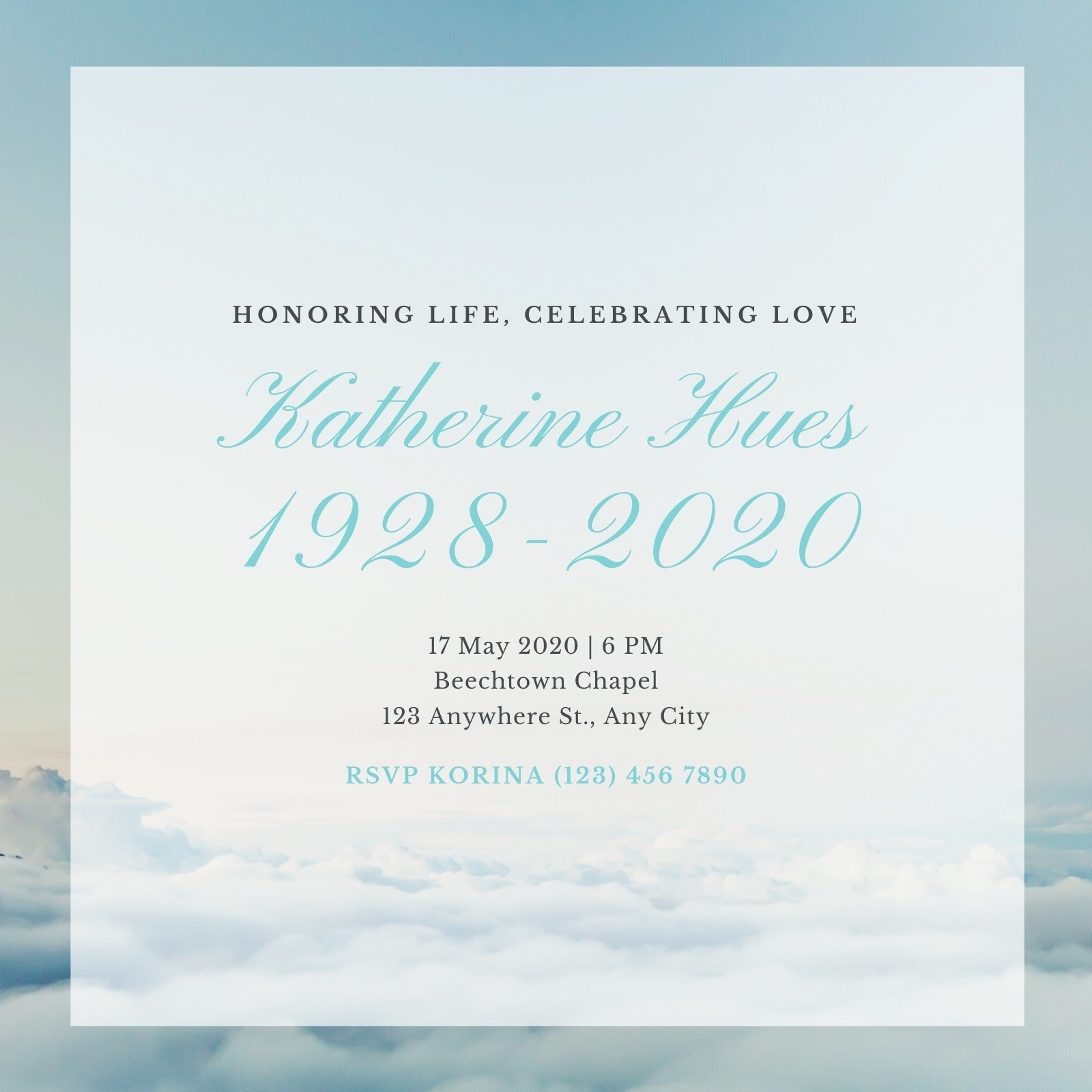 Free Celebration Of Life Invitation Templates To Edit And Print Canva