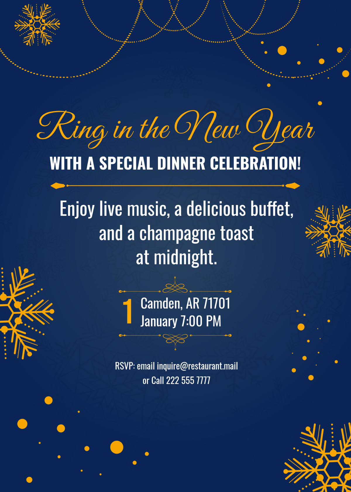 Free Club Party New Year Invitation Template To Edit Online