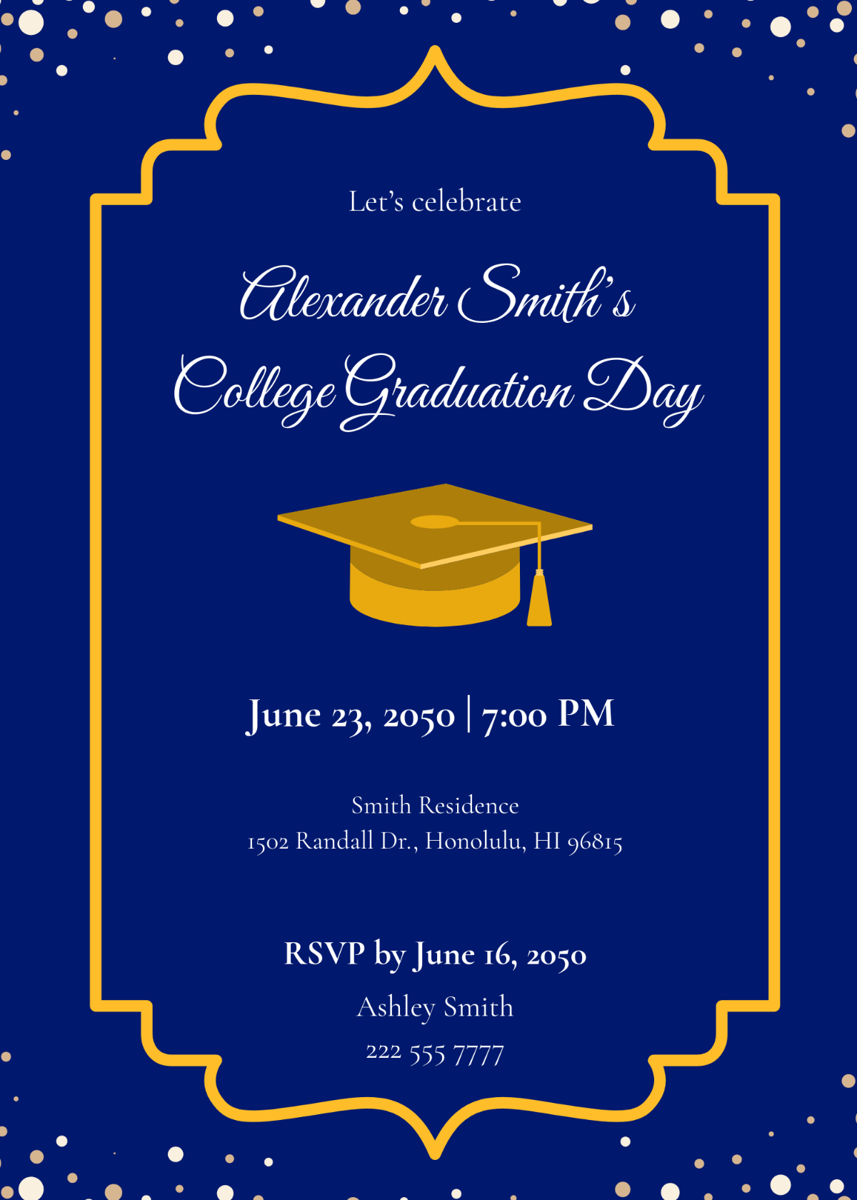 Free Creative Graduation Invitation Template To Edit Online