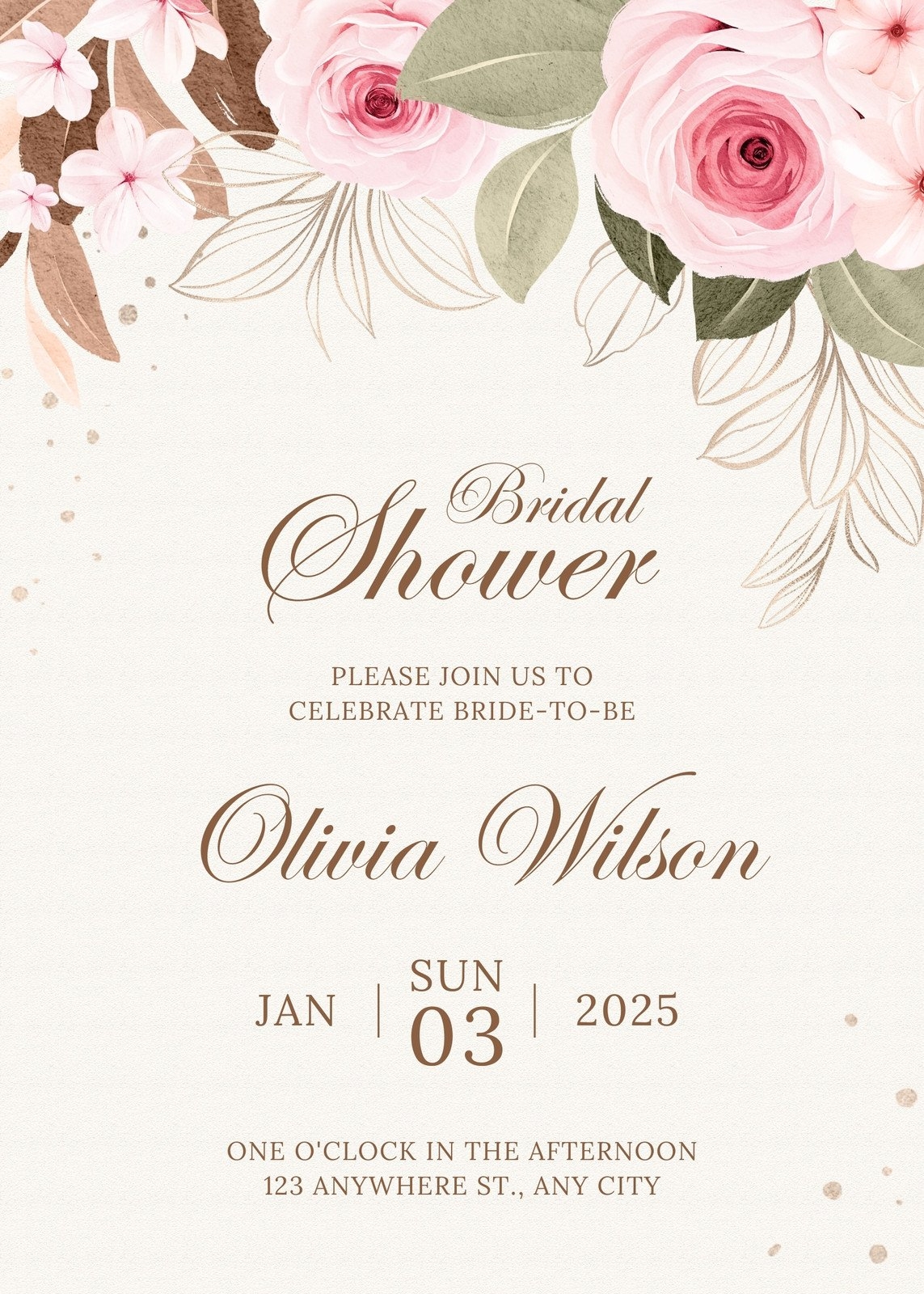 Free Custom Printable Bridal Shower Invitation Templates Canva
