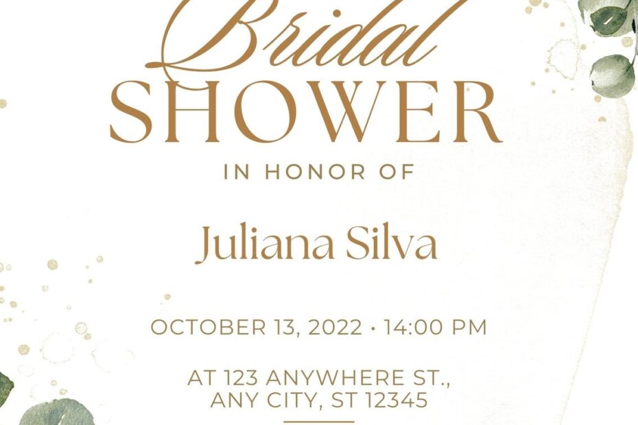 Free Custom Printable Bridal Shower Invitation Templates Canva