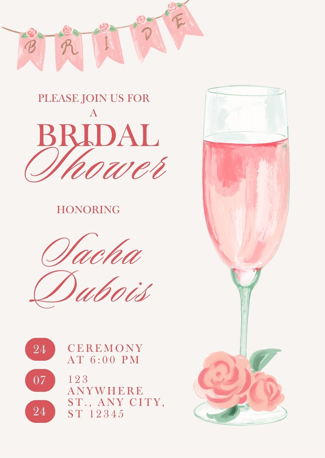 Free Custom Printable Bridal Shower Invitation Templates Canva