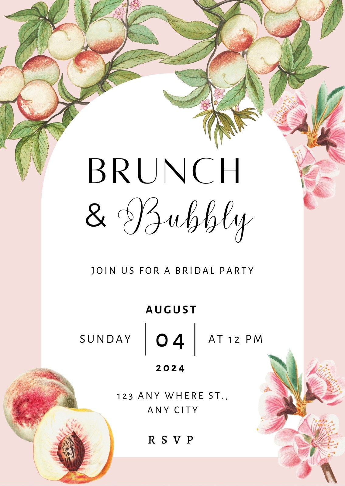Free Custom Printable Brunch Invitation Templates Canva