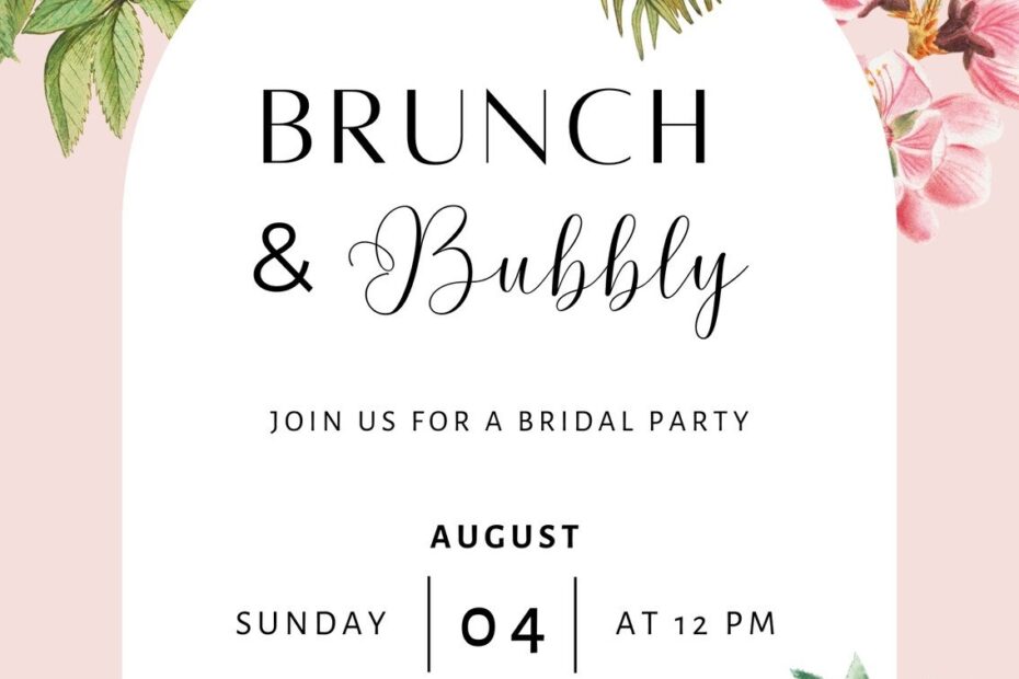 Free Custom Printable Brunch Invitation Templates Canva