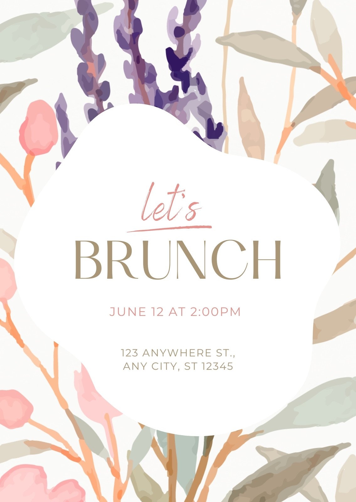Free Custom Printable Brunch Invitation Templates Canva