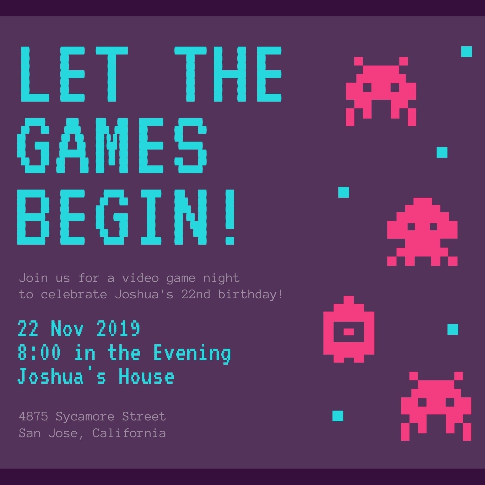 Free Custom Printable Game Night Invitation Templates Canva