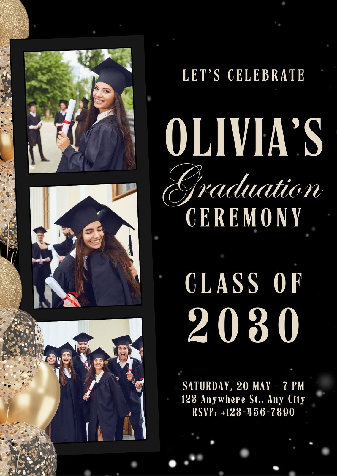 Free Custom Printable Graduation Invitation Templates Canva