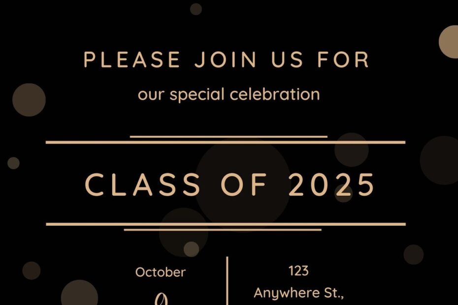 Free Custom Printable Graduation Invitation Templates Canva