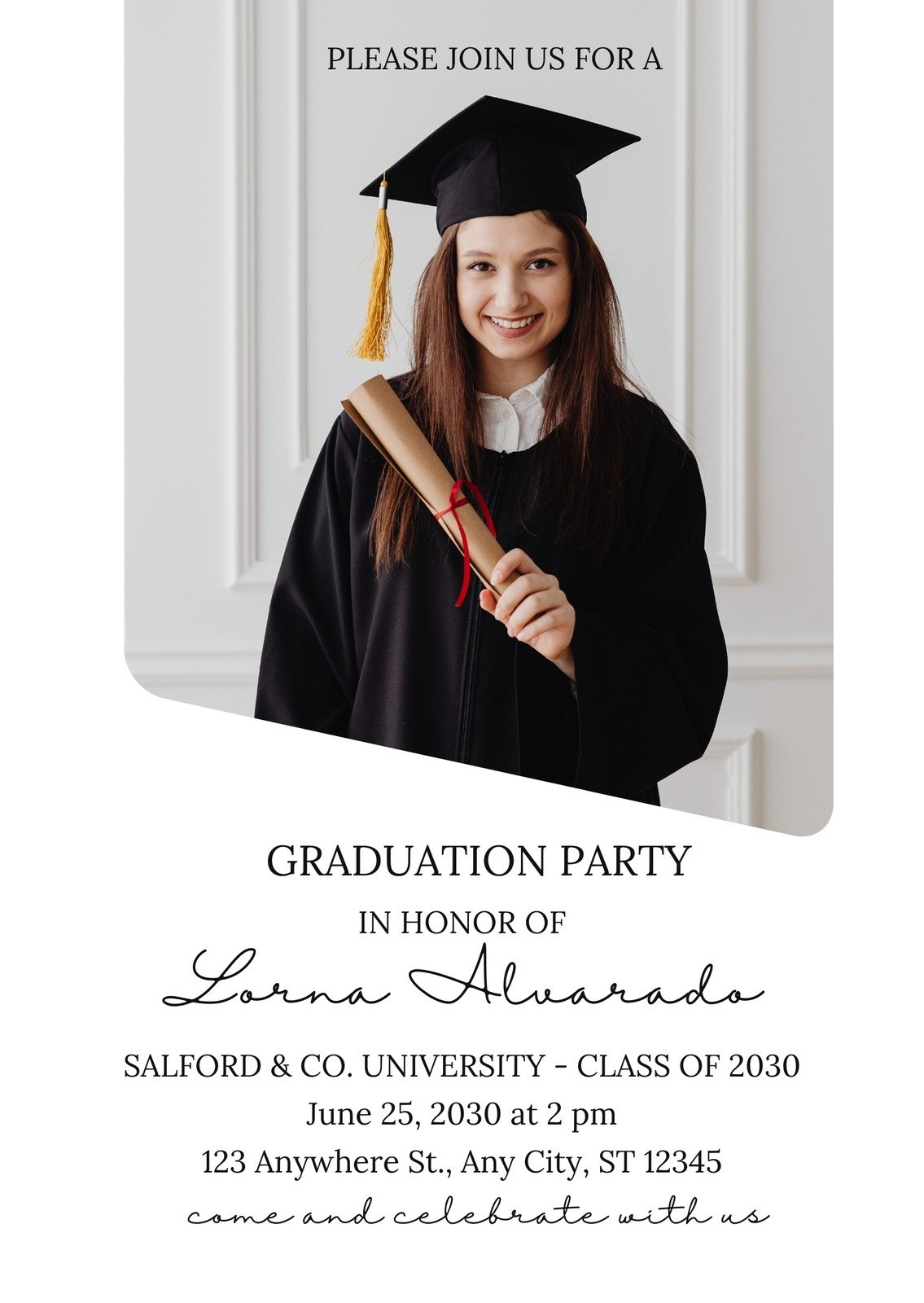Free Custom Printable Graduation Invitation Templates Canva