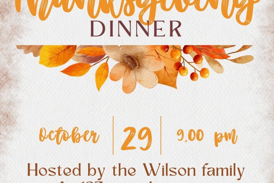 Free Custom Printable Thanksgiving Invitation Templates Canva