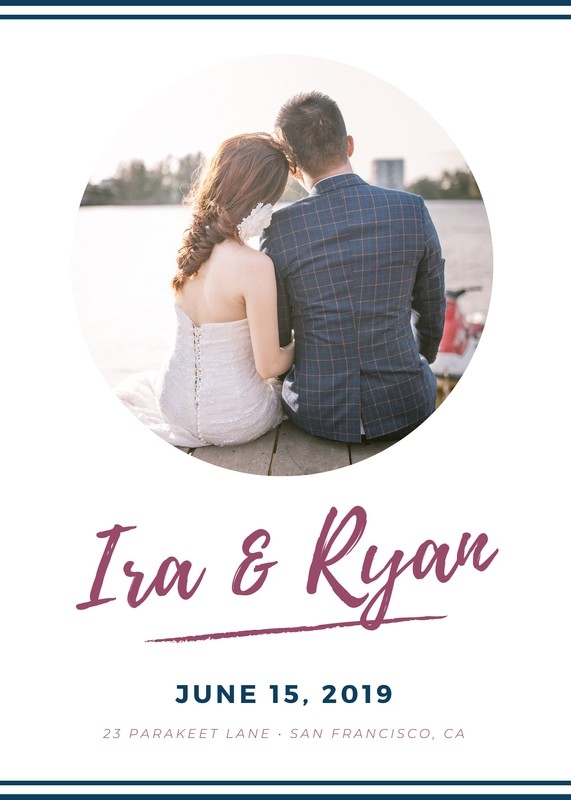 Free Custom Printable Wedding Announcement Templates Canva