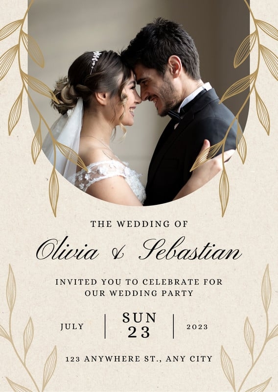 Free Custom Printable Wedding Announcement Templates Canva