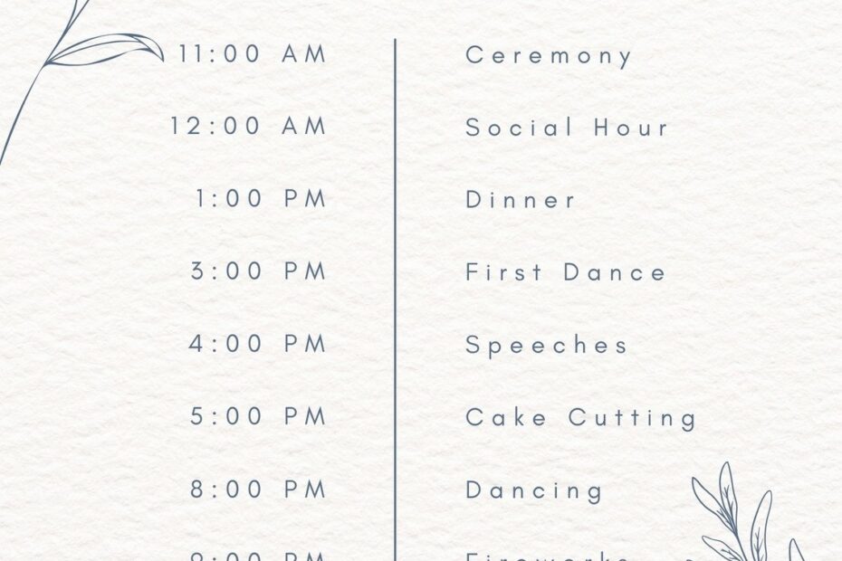 Free Custom Printable Wedding Program Templates Canva