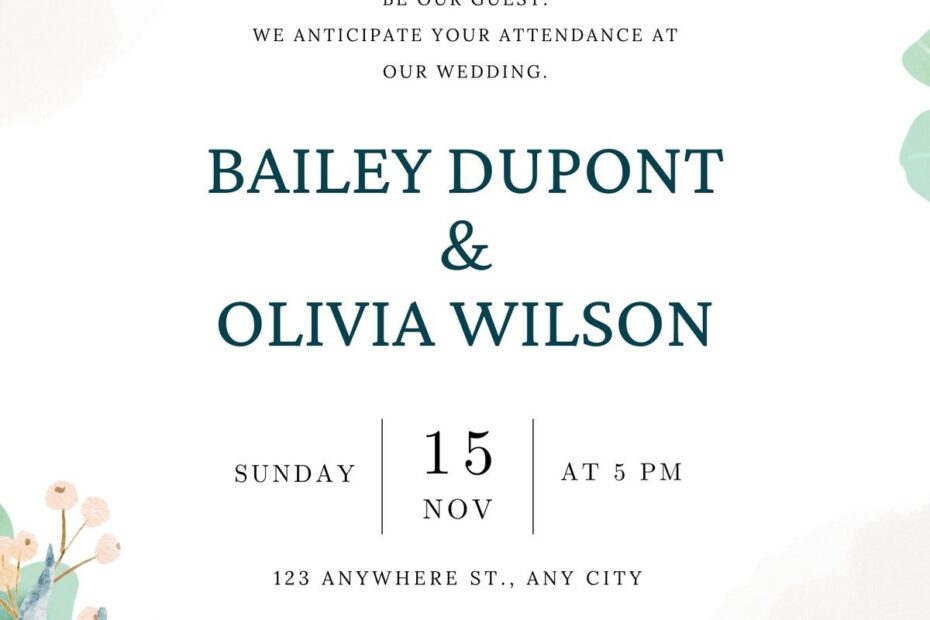 Free Custom Printable Wedding Reception Card Templates Canva