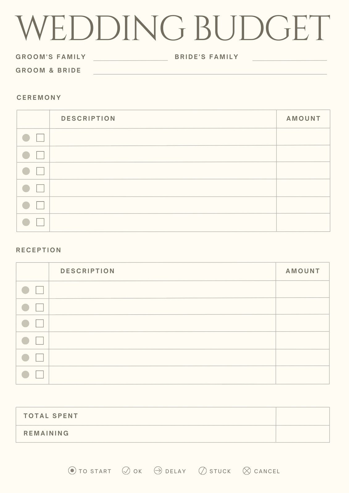 Free Custom Printable Wedding Timeline Planner Templates Canva